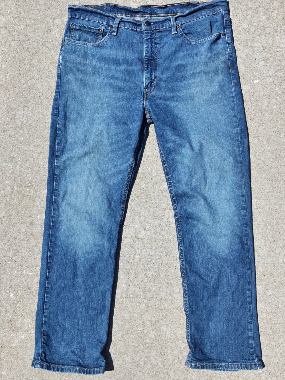 Levi's 514 Mens 38x30 Straight Fit Medium Wash Stretch Denim Jeans